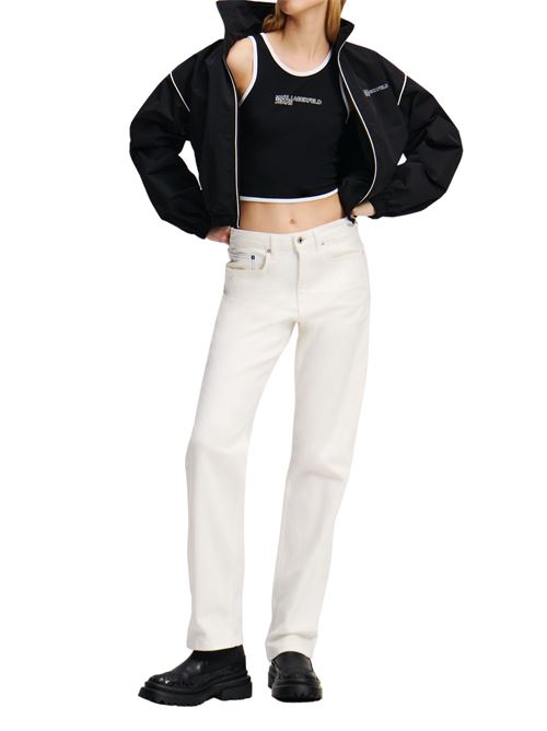 Canotta nera donna in cotone Karl Lagerfeld jeans | A2W17024999